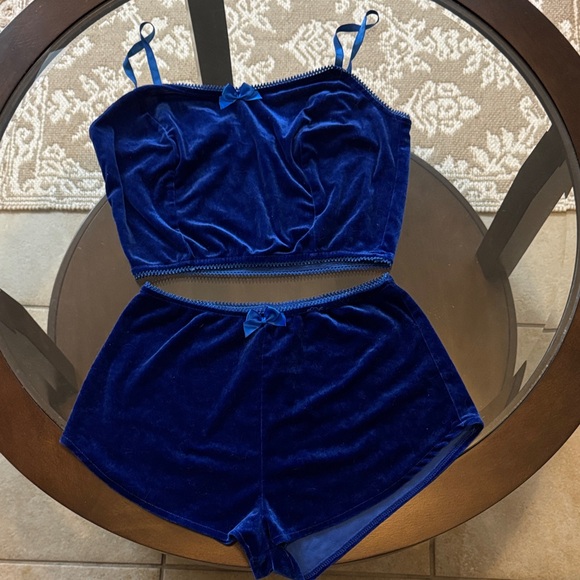 Other - Blue Velvet Two-Piece Set